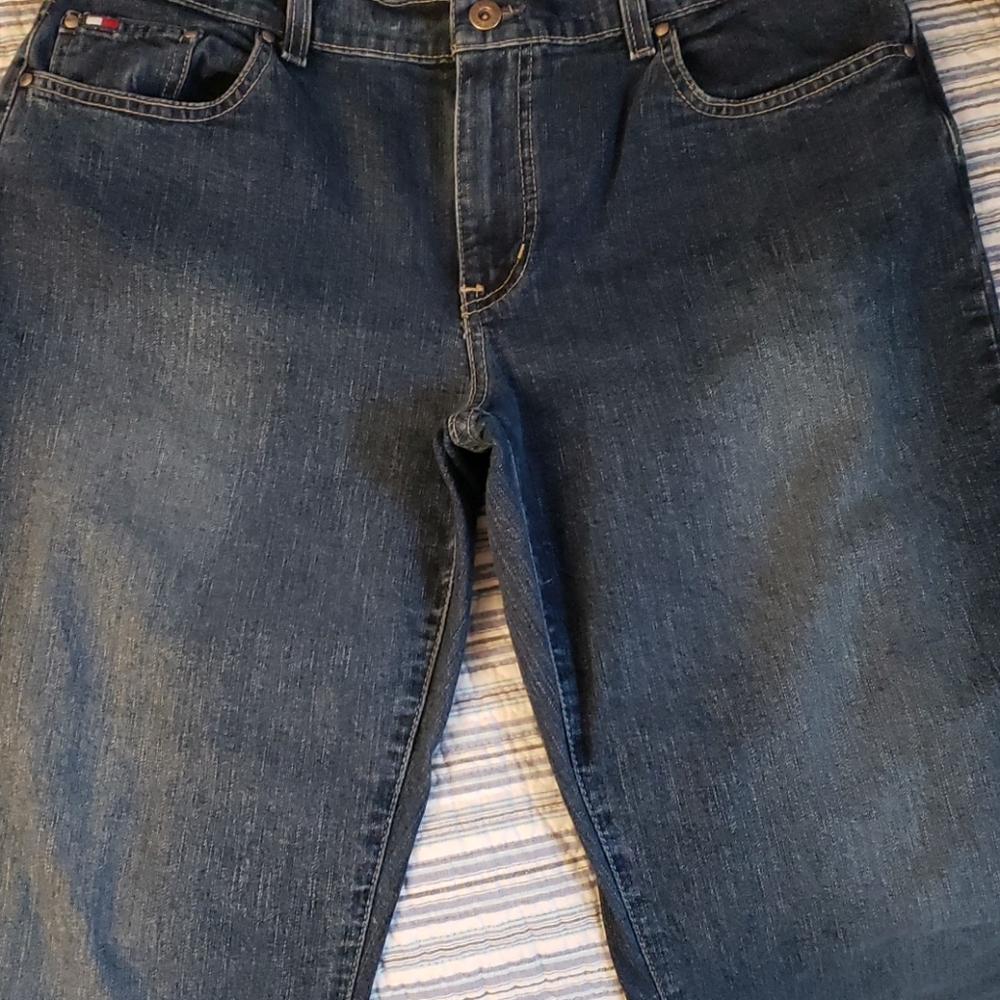 Tommy Hilfiger Low Rise Flare denim jeans sz 12r - Picture 6 of 12